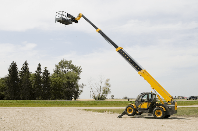 A telehandler